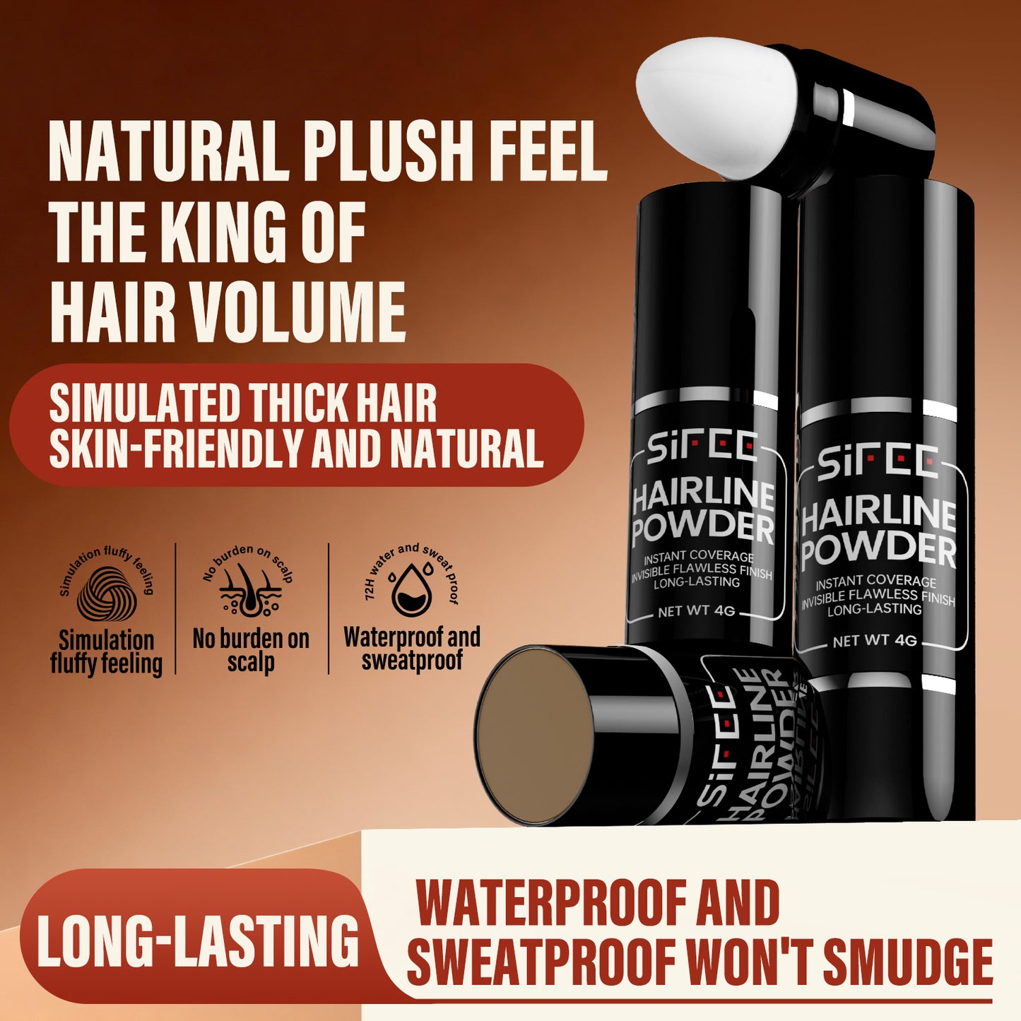 Forehead hairline powder shadow covering