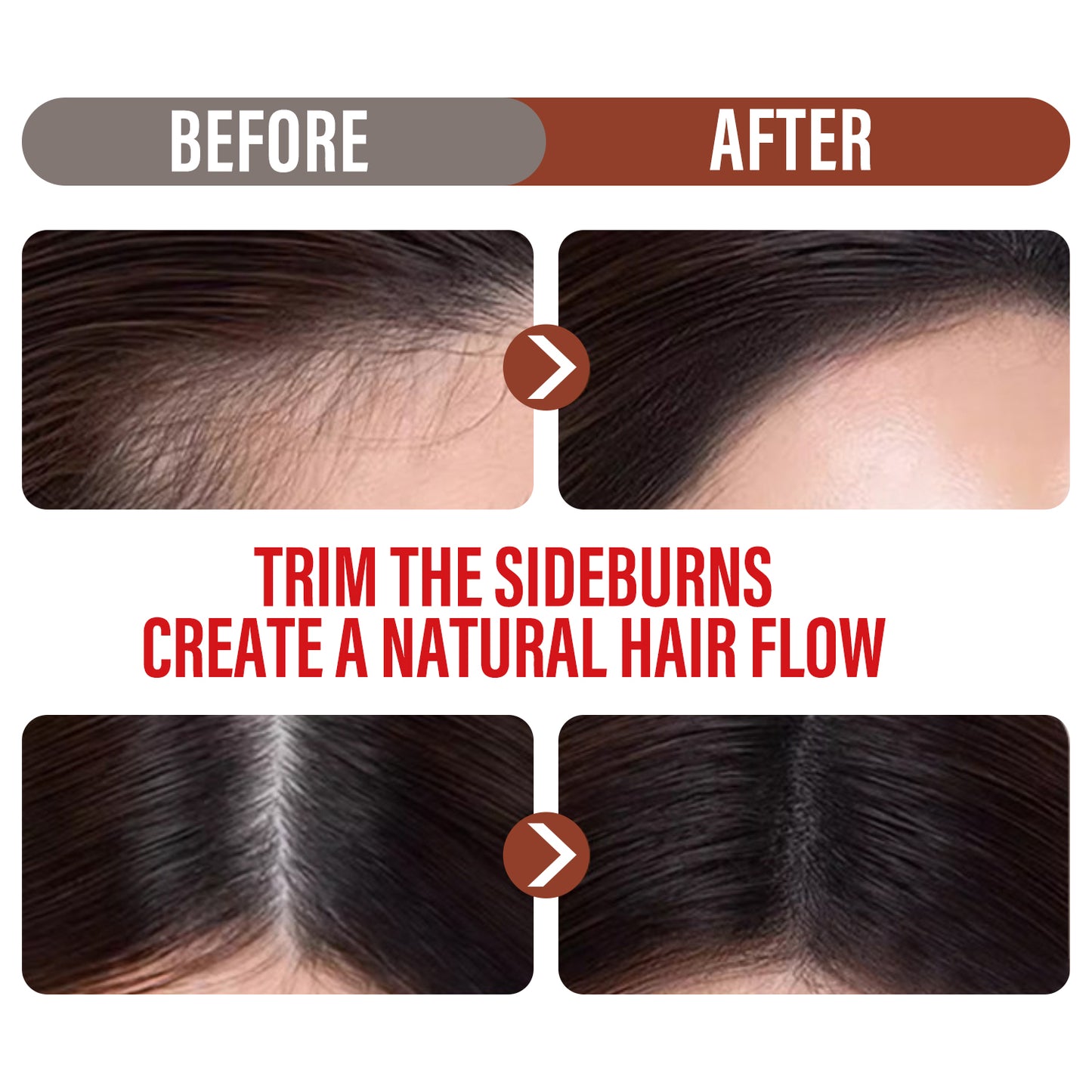 Forehead hairline powder shadow covering