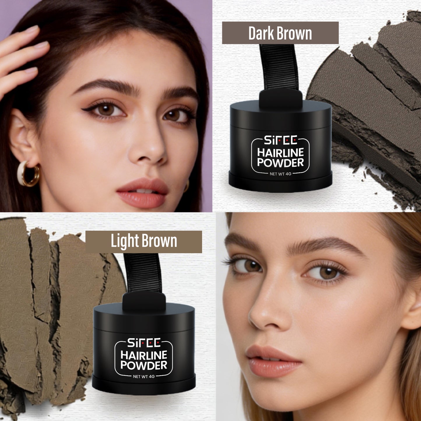 Waterproof and non shedding hairline powder