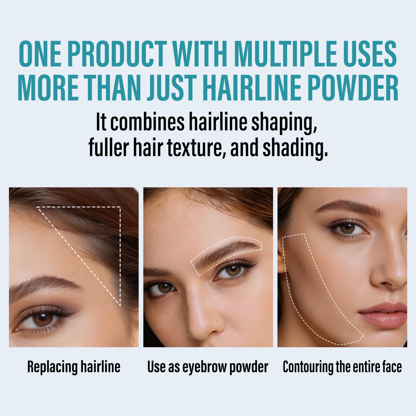 Waterproof and non shedding hairline powder