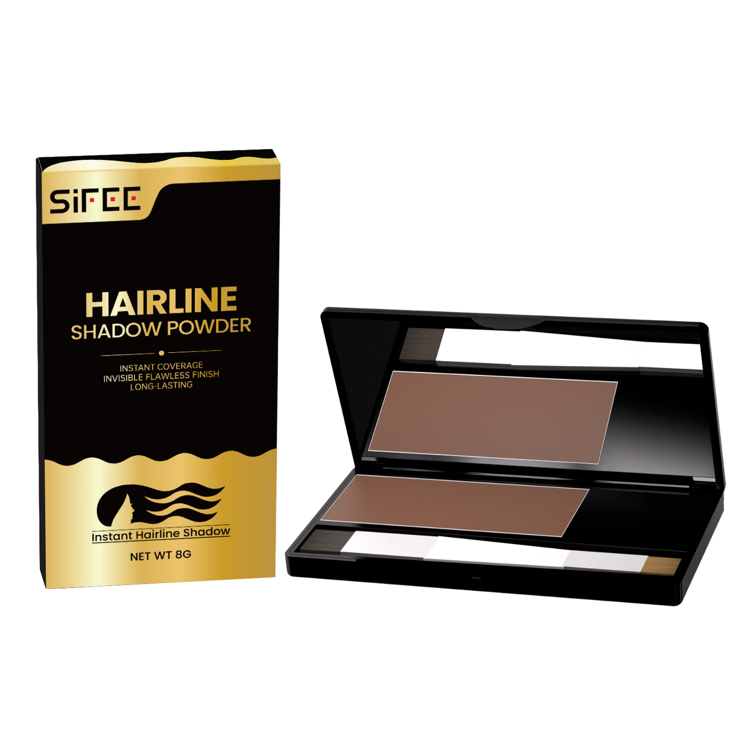 Four color/three color hair sideburns makeup powder