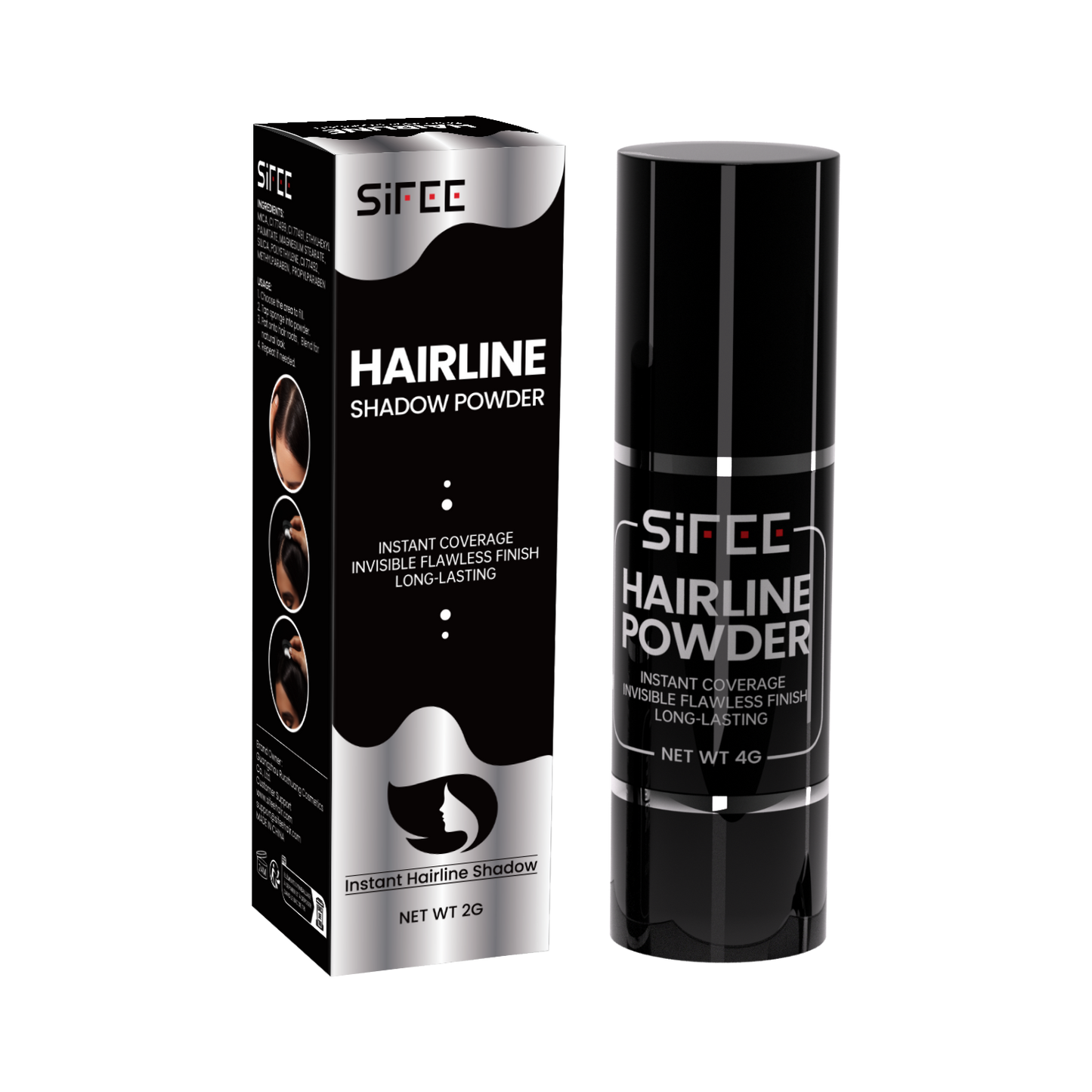 Forehead hairline powder shadow covering